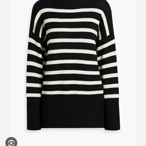 Striped Black and White IRIS & INK Women's Sweater NWT